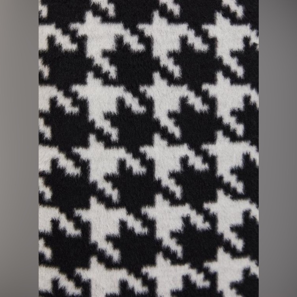 Torrid Women's Black and White Houndstooth Wool Coat size 1 plus - Picture 6 of 10